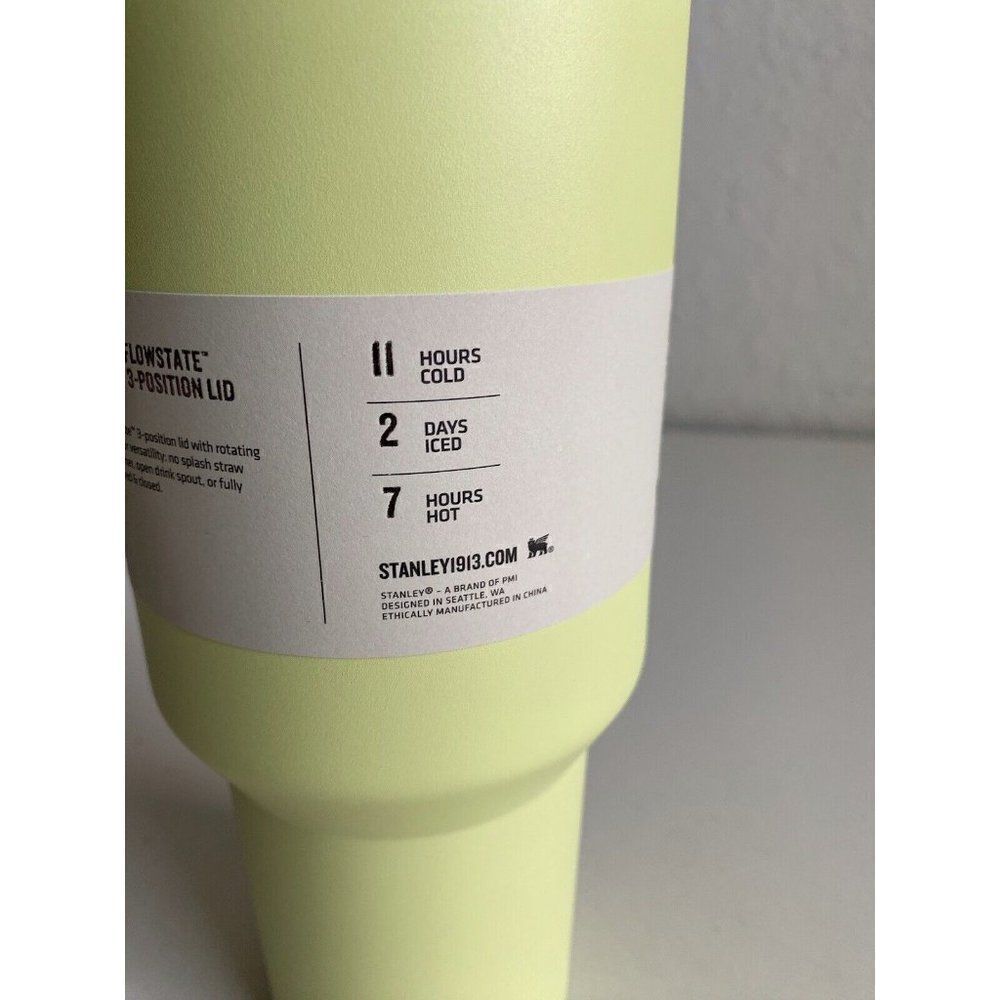 Stanley Adventure Quencher H2.0 Travel Tumbler Straw 40oz Citron LIMITED EDITION - Picture 7 of 11